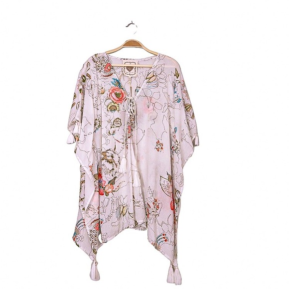 Z&L Boho Swimsuit Cover Up Poncho Flower Print - Picture 3 of 7